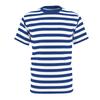 T-shirt préppy à rayures bleues Couleurs de l'équipe scolaire