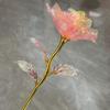 24K Gold Rose with Gift Box: Luminous Single Gold Foil Gilded Rose for Chinese Valentine's Day