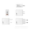 65W GaN LED nabíječka pro mobil a notebook - PD+USB rychlé nabíjení, EU/UK standard