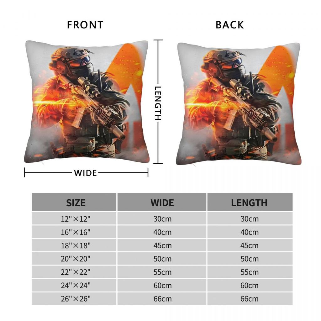 Battlefield 6 Game Funny Pillow Cover Cute Funny Pillow Case For Sofa Home Decorative Cushion Cover Square Design Pillowcases