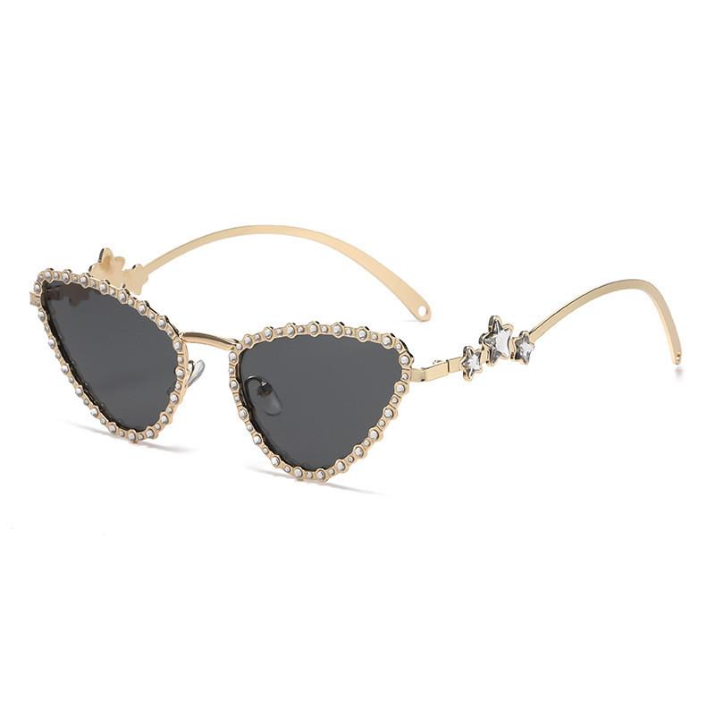 Cat Eye Sunglasses For Women With Diamond Embellishments Uv400 Sun Protection Fashion Accessory