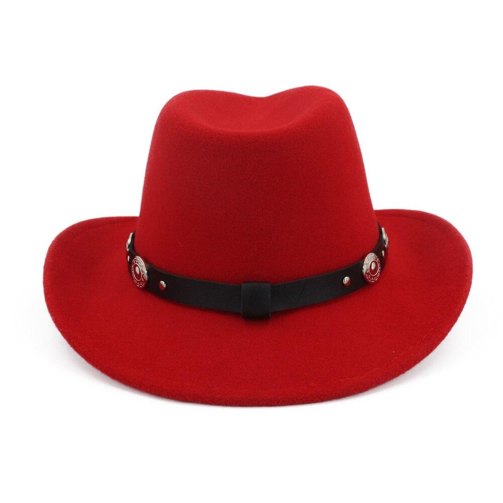 Buy Women Men Red Western Cowboy Hat 