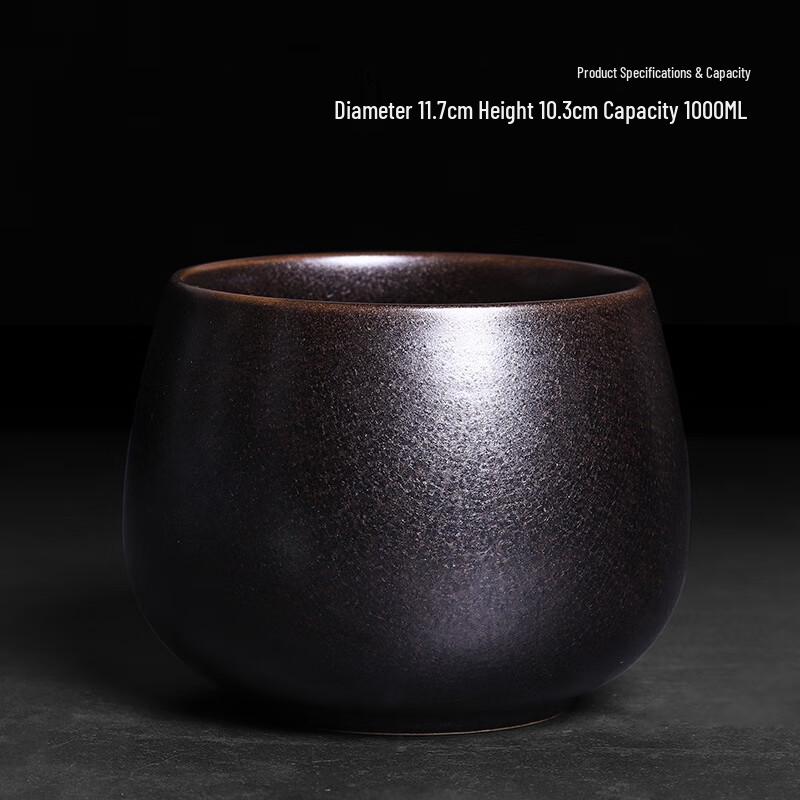 Guochao Gilded Ceramic Tea Water Bowl