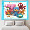 Pocoyo Print Tapestry, Backdrop, Easy Setup, Ideal for Bedroom, Office & Living Room, with Aesthetic Wall Hanging Decor.