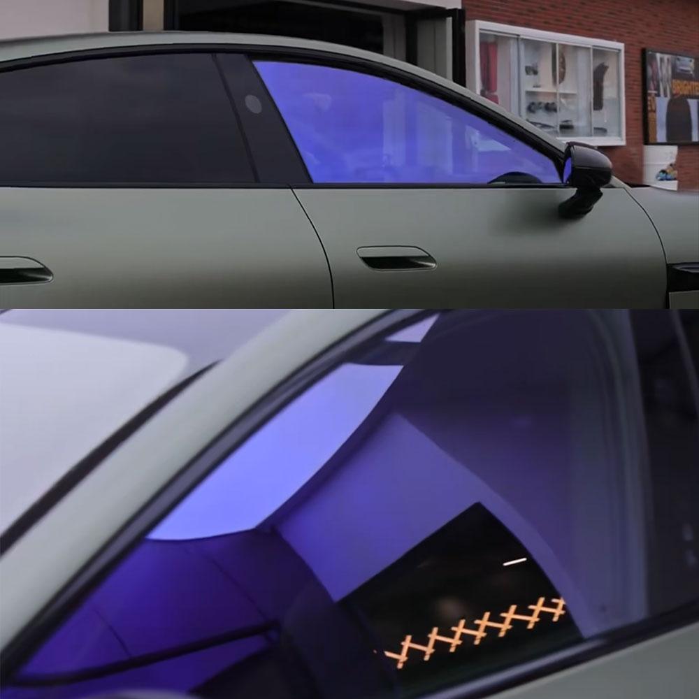 52cm x150/300/600cm Car Side Windshield 81% VLT Purple Glass Tinting Vinyl Solar Chameleon Tint Film Nano Ceramic UV Proof