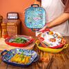 Bohemian Čtvercový keramický jídelní talíř se dvěma uchy - Kreativní, Trendy miska na ovoce