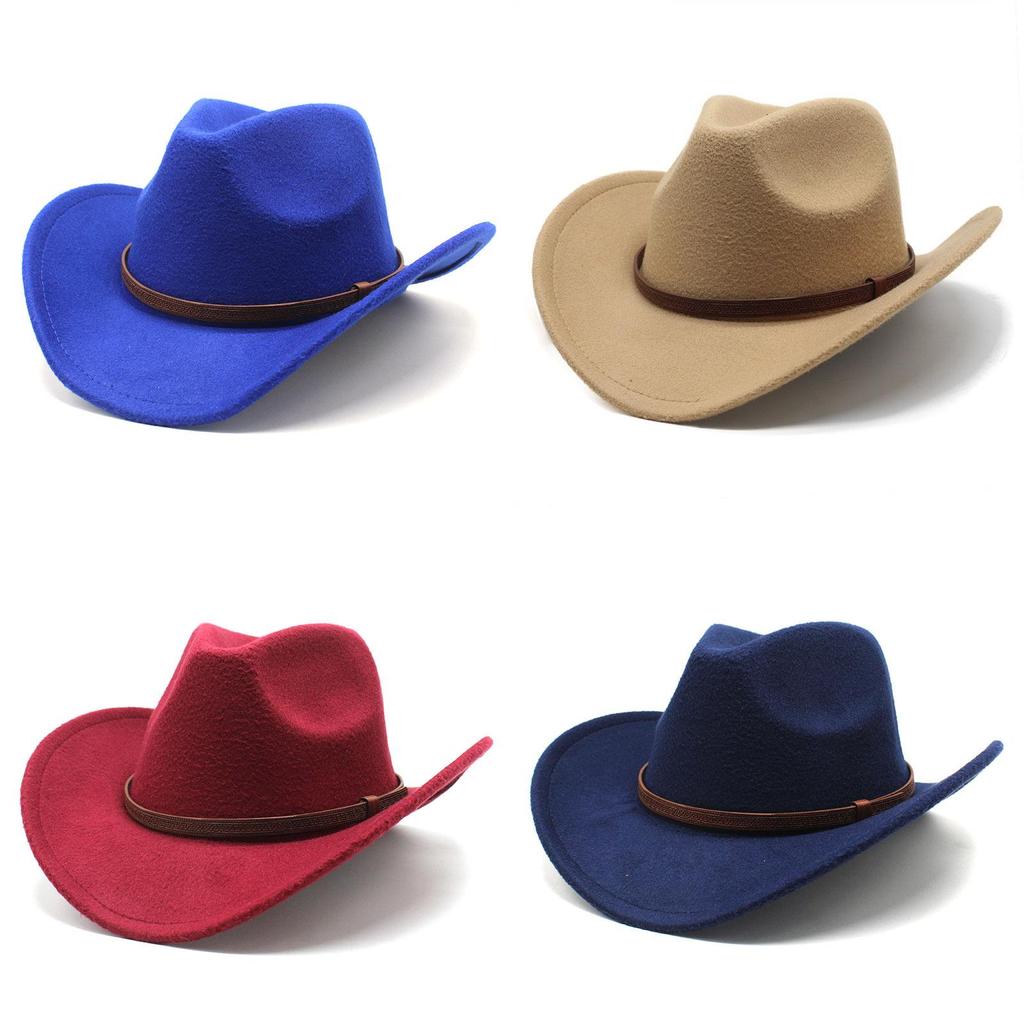 Western Cowboy Hat For Men Women With Wool Felt Material For Outdoor Events And Festivals