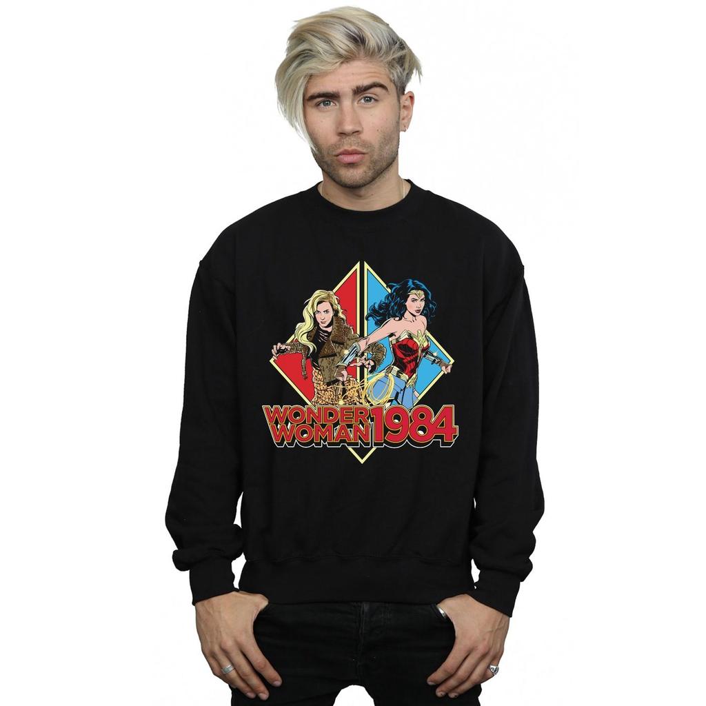DC Comics Mens Wonder Woman 84 Back To Back Sweatshirt