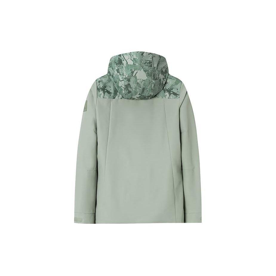 Anta X National Geographic Outdoor Series Color Block Water Resistant Windproof Thermal Woven Sports Jacket Women Jackets Ceramic-Green 162416608-2