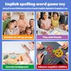 Word Spelling Game Educational Letter Recognition Toy for Children with Alphabet Blocks and English Vocabulary Cards for Early Learning