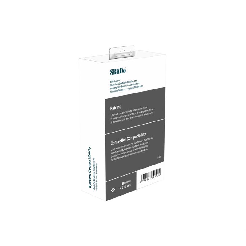 8bitdo USB Drahtloser Empfänger Zweite Generation Empfänger Kompatibel für PS5 PS4 Bluetooth-kompatibel