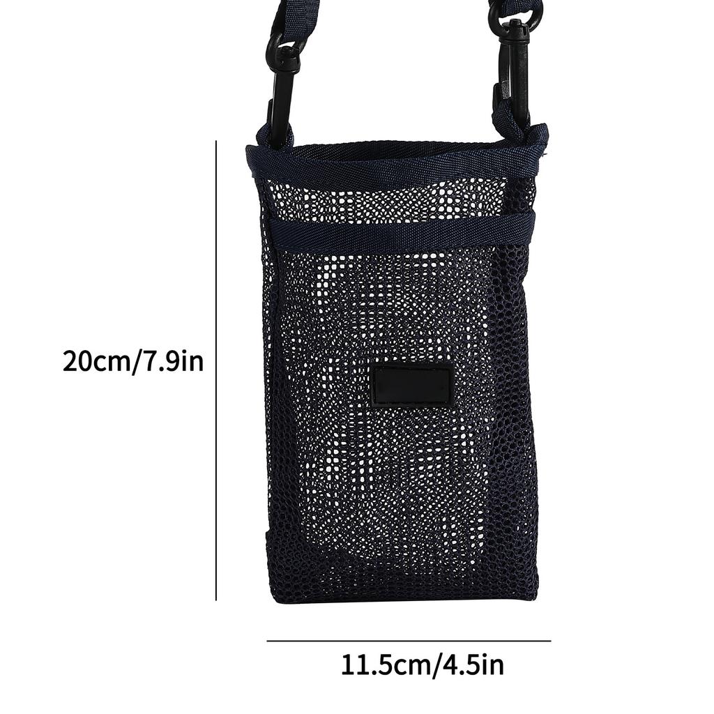 Water Bottle Carrier Bag with Phone Pocket For Umbrellas Phones and Other Small Items Hiking Camping Water Bottle Bag Navy Blue