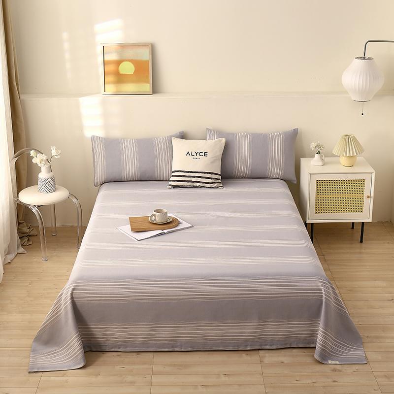 Cotton Thick Bed Flat Sheet for Double Bed Plain Top Sheets Single/Queen/King Flat Bedsheets Soft Home Bed Linen Sheets