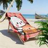 H67212Peach Goma Print Beach Towel, Large Soft Quick Dry Towel for Beach Camping Swimming