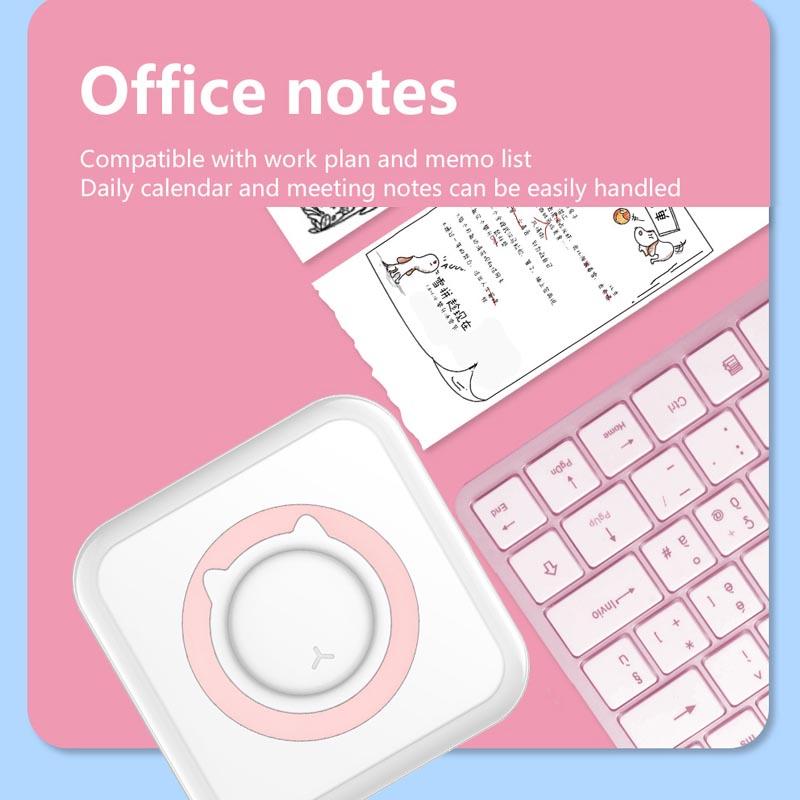 Nová kapesní termální tiskárna Přenosná mini tiskárna Bezdrátové připojení 200 dpi Foto štítky Seznam poznámek Jasný tisk bezdrátové tiskárny