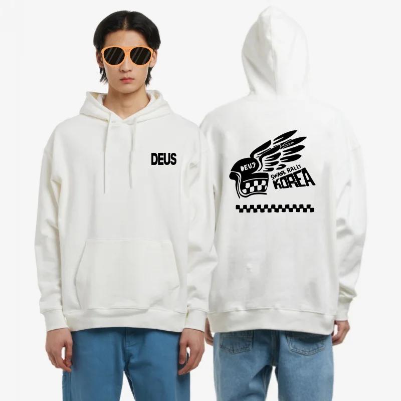 Men And Women Sweatshirt Letter Print Hooded DEUS EX MACHINA Pullovers Korean Fashion Loose Casual Hoodies Pullover Clothing BMX