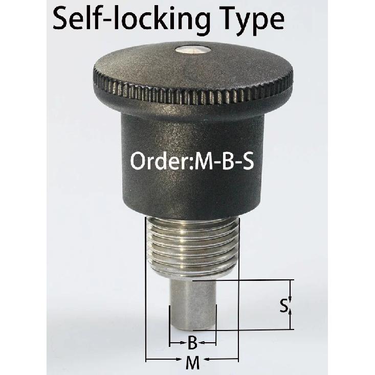 Auf Lager M8/10/12/16 Feingewinde KST218 Kohlenstoffstahl Indexbolzen Mini-Indexe Federstift Arretierschraube Feingewinde Indexbolzen