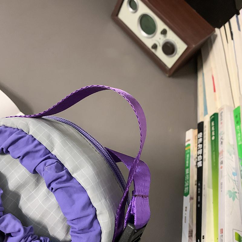Contrast Color Small Bag Women's Lightweight Crossbody Bag Men Drawstring Shoulder Bag with Coin Purse