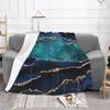 Glamour Milky Way Marble Galaxy Throw Blanket, Warm Cozy Soft Fuzzy Blankets Birthday Gifts, Fluffy Abstract Blanket for Winter