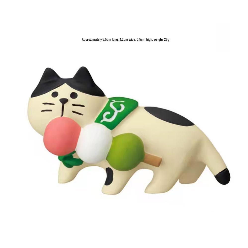 Japanese Style Cat & Strawberry Chocolate Resin Ornaments - DIY Blind Box Gift Accessories