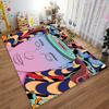 Colorful Surreal Face Art suitable as a non-slip mat for the living room or bedroom sofa