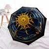 1pc Celestial Mandala Automatic Open/Close Umbrella, Windproof, Folding Compact Umbrella with Lightweight Design for Women/Men030