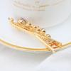 Alloy Hairpin Female Side Painted Paint Edge Clip Female Retro Style Flower Bangs Clip Rhinestone Duck Bill Clip