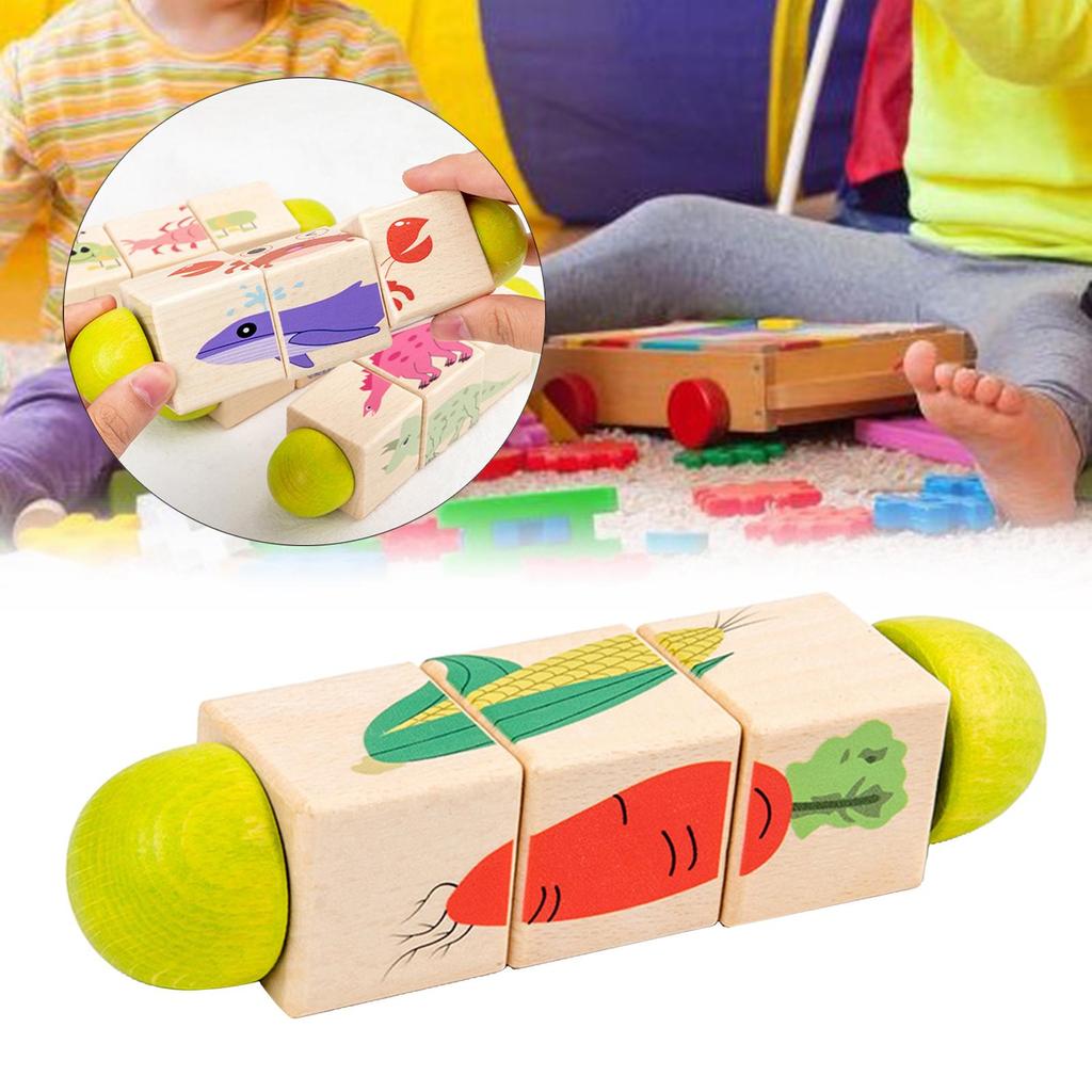 Rotating puzzle children toys Building Blocks Educational Toys Jigsaw Toys for Preschool
