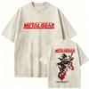 Hot Game Metal Gear Solid 3 Snake Eater Vintage Washed T Shirt Unisexs Loose Player Fans Fashion Short Sleeve Tshirts Streetwear