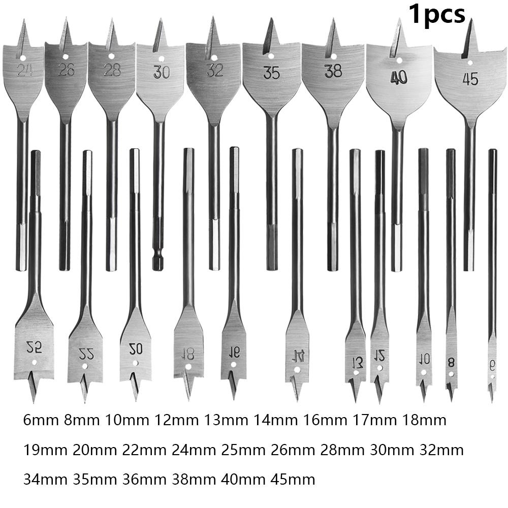 1pc Hot Sale Titanium Coated Spade Durable Flat Drills Woodworking Tool High-carbon Steel Wood Hand Drill Bits