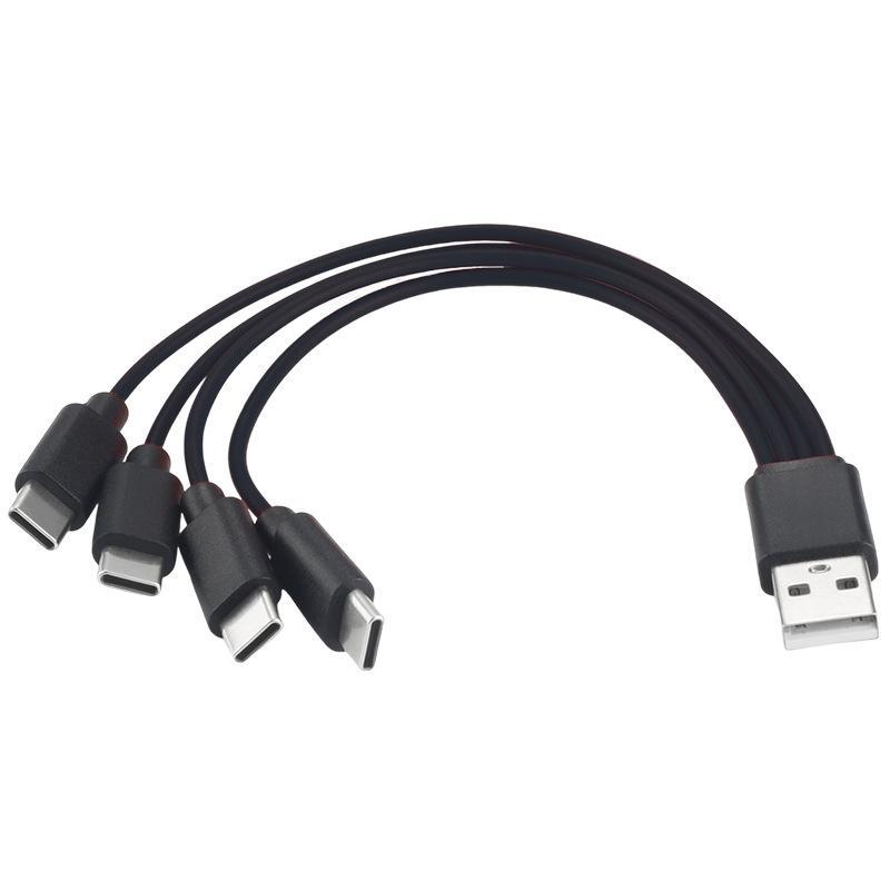 4 Port USB C PD Splitter Cable Short Cord 5V USB A C To Type C Multiple Charging Cable 4 In 1 Micro USB Splitter Adapter Cable