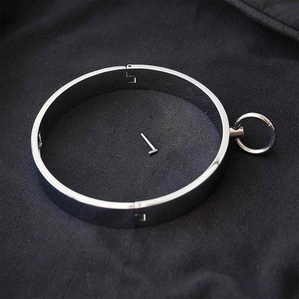 Locking Metal Collar  Slave Play  Kink Fetish Restraints Collars & Leashes