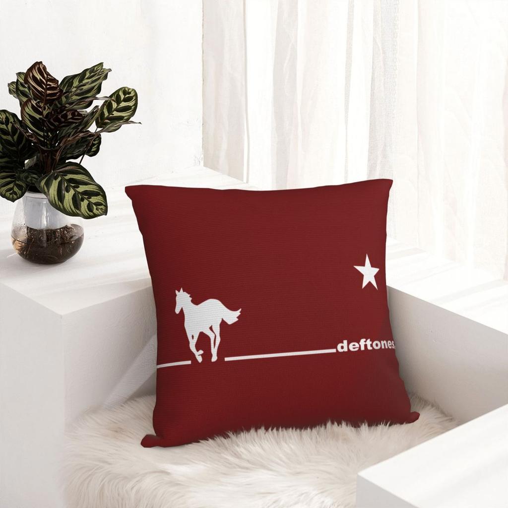 2000 Deftones Pillowcases Polyester Couch White Pony Album Cushion Cover Cool Throw Pillow Case 45*45