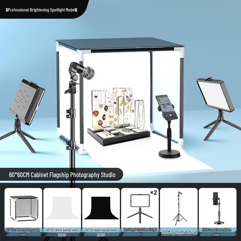 Portable LED Photo Studio Tent with Fill Light for Jewelry