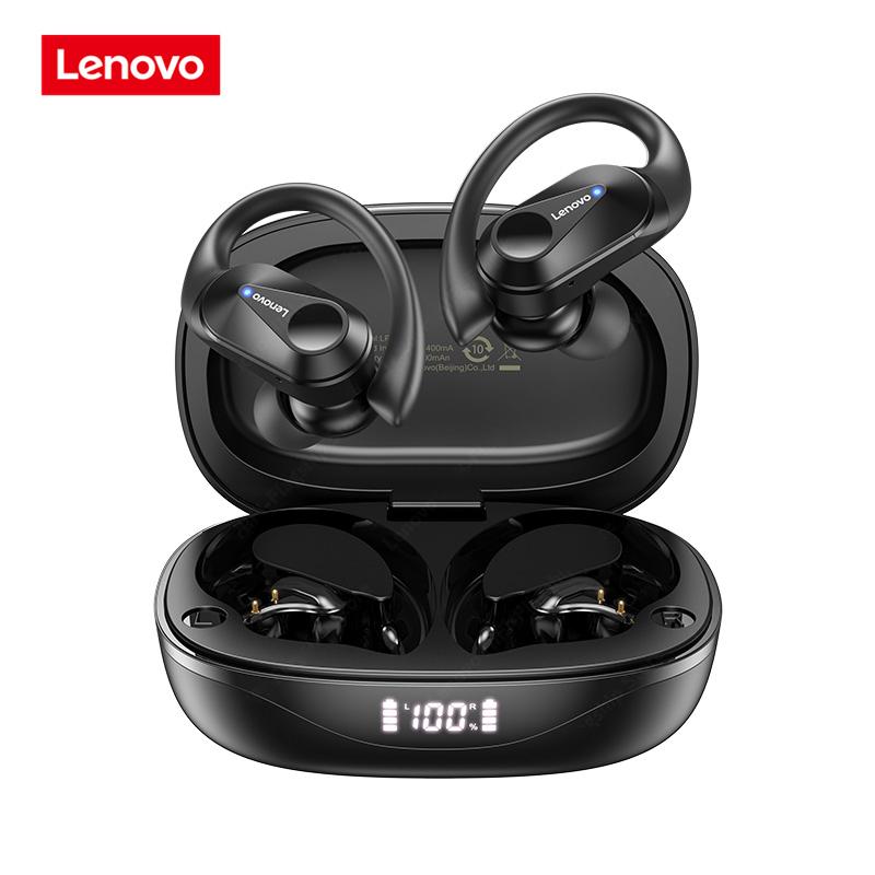 Lenovo LP75 Wireless Headphones TWS Bluetooth 5.3 Hifi Stereo Noise Reduction Earphones Gaming Sports Ear Hook with Mic Earbuds