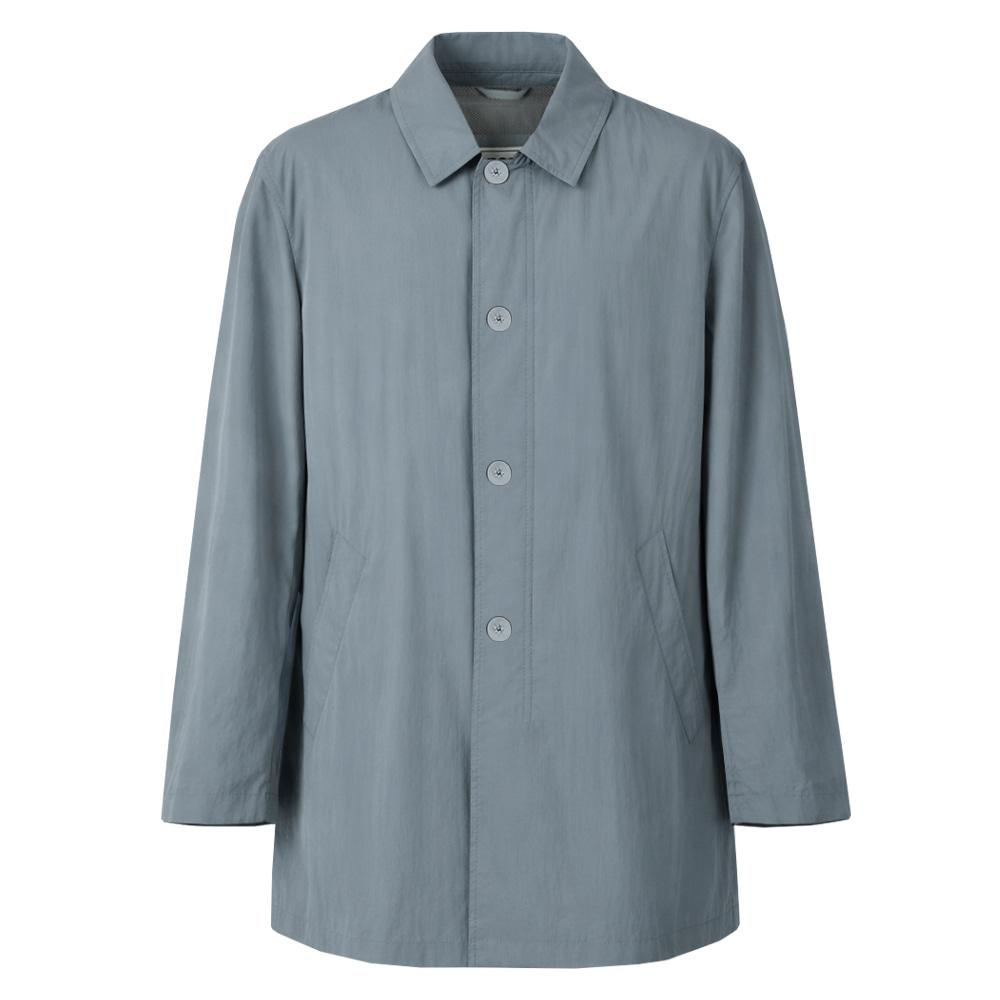 Renomahomme Stretch Lightweight Trench Coat Light Blue Roimbh07A