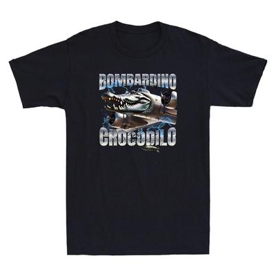 Italienisches Brainrot Bombardino Krokodil Lustiges Krokodil Meme Retro Herren T-Shirt