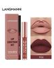 Langmanni Lipgloss Lipliner-Set 2 Sets nicht klebendes Cup-Matt-Lipgloss-Set
