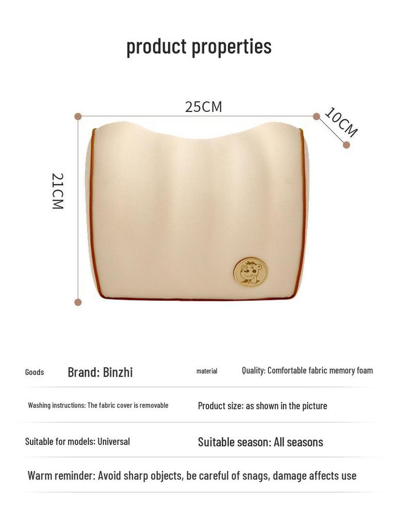 Almofada de Apoio para Pescoço e Lombar para Encosto de Cabeça de Carro - Almofada de Espuma Viscoelástica para Conforto no Carro