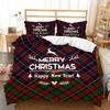 Christmas Duvet Cover Cartoon Merry Chirstmas Double Christmas Element Theme Celebrate Christmas for Friend Holiday Gifts Queen