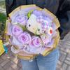 Bambole Gatto Kawaii Hello Kitty con Fiori Artificiali Bouquet Creativo Regali di Natale San Valentino Compleanno Laurea