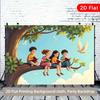 2D Plane Tree Reading Indoor and Outdoor Party Banner Suitable for Birthday Wedding Ball Party Polyester