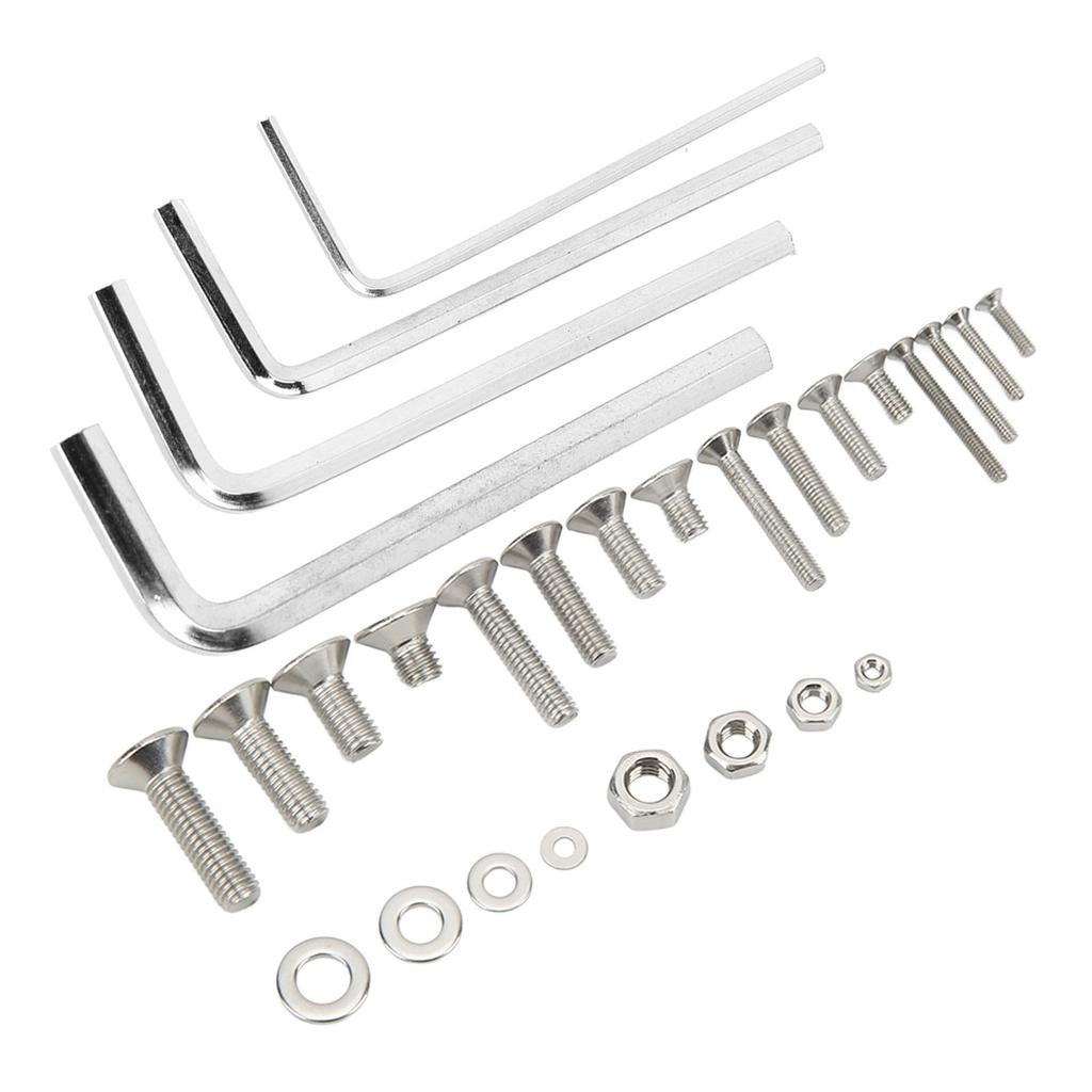 1220PCS Screw Nut Washer Kit Flat Head Hex Socket 304 Stainless Steel M2 M3 M4 M5 Screw Assembly Kit