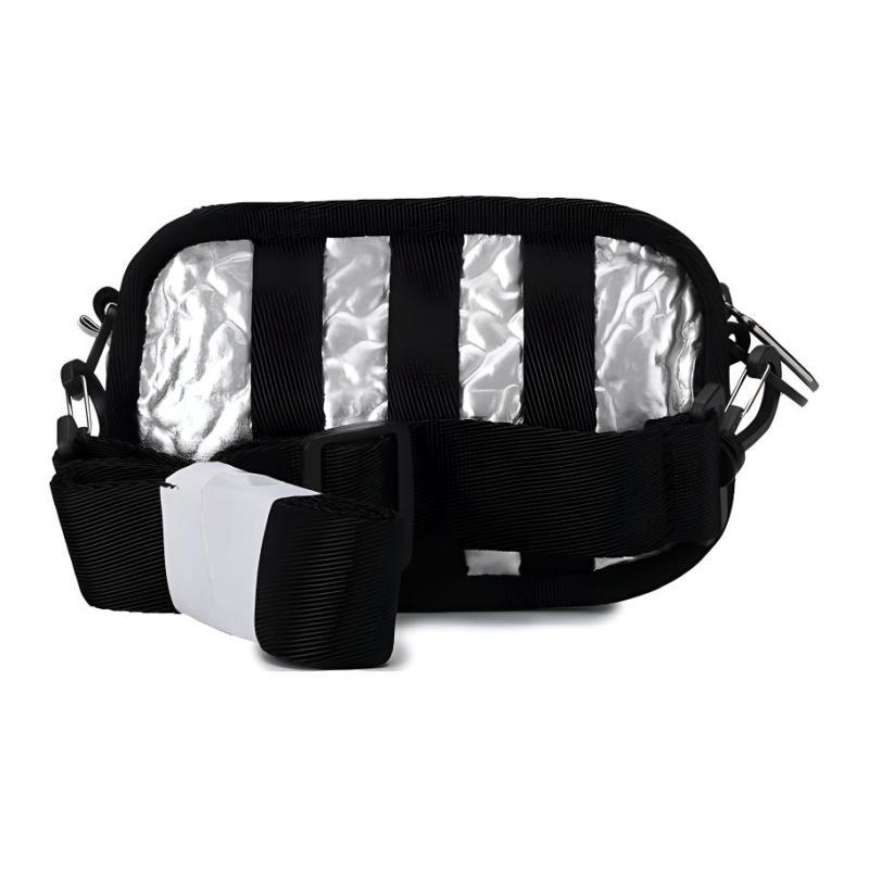 Adidas Originals Nylon Fabric Shoulder Bag, Crossbody Bag, Handbag, Clutch Mini Unisex Silver Adidas GF3190