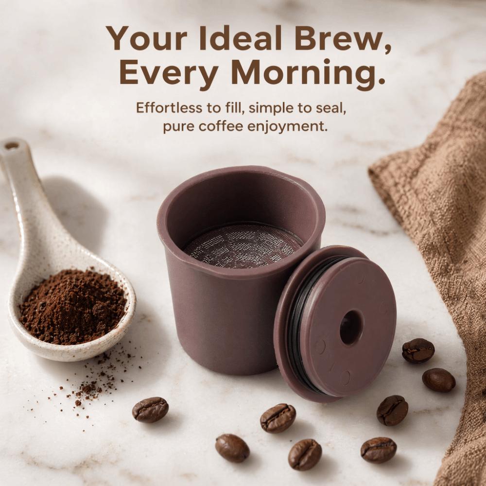 Stainless Steel Reusable Coffee Capsule Refillable Coffee Pod Brewing Rich Delicate
