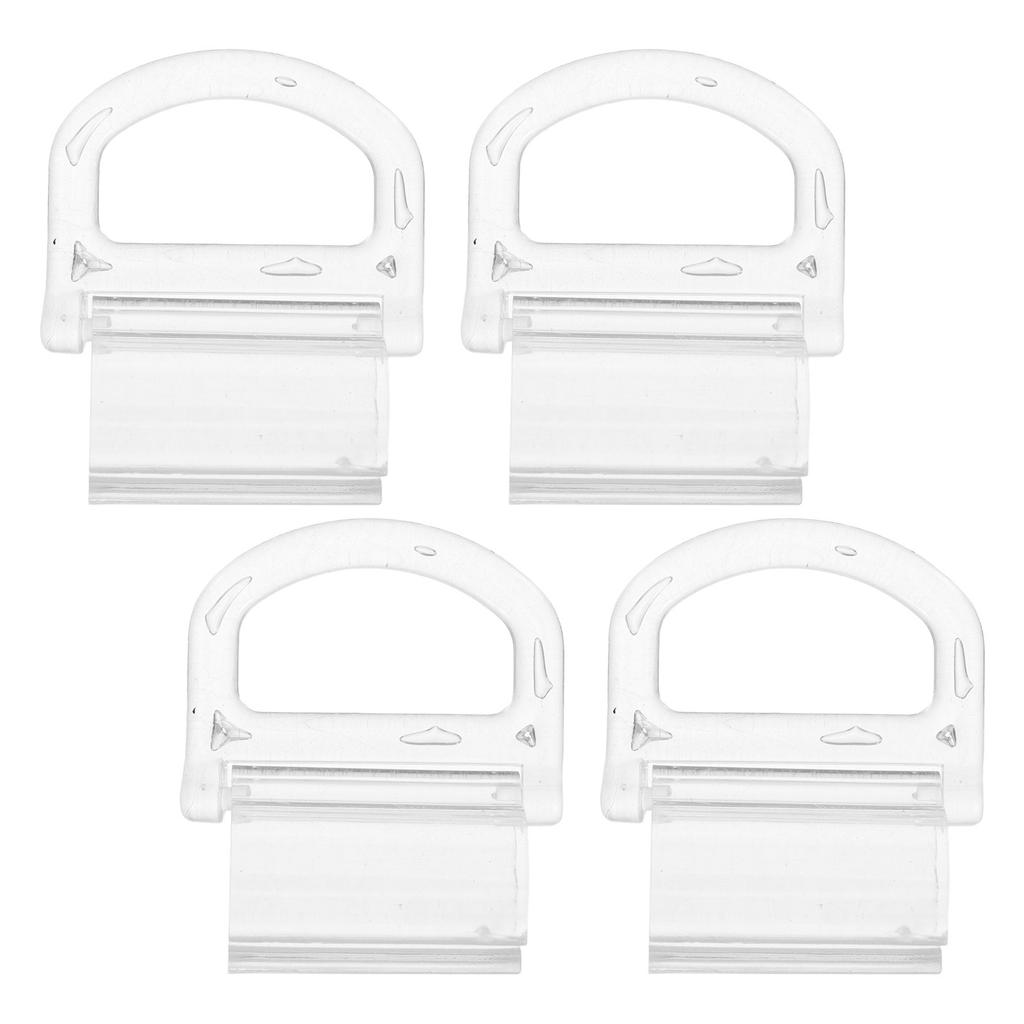 4Pcs Cordless Shade Lift Handle Clear Plastic Bottom Rail Pull for Honeycomb Cellular Shades Replacement Blind Lifting Clip 15Mm
