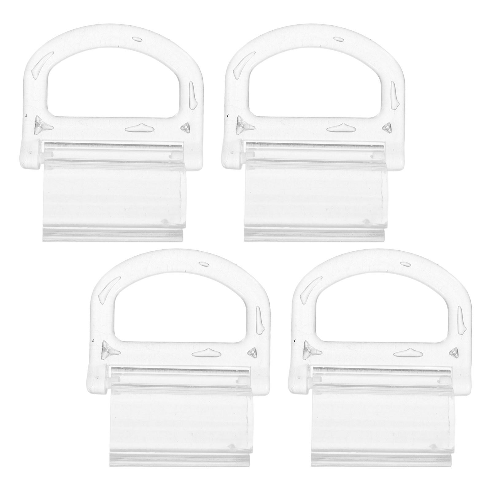 

4Pcs Cordless Shade Lift Handle Clear Plastic Bottom Rail Pull for Honeycomb Cellular Shades Replacement Blind Lifting Clip 15Mm