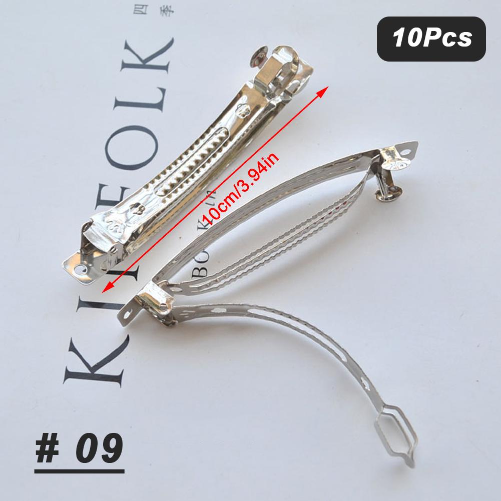 

10 шт./набор Пружинная клипса Разных размеров Прочная Ручной работы Заколка для волос DIY Аксессуары Головной убор Материал Шрапнельная клипса для женщин 09