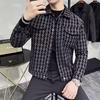 Men's Trendy Slim Fit Lapel Jacket - Black Casual Autumn/Winter Top