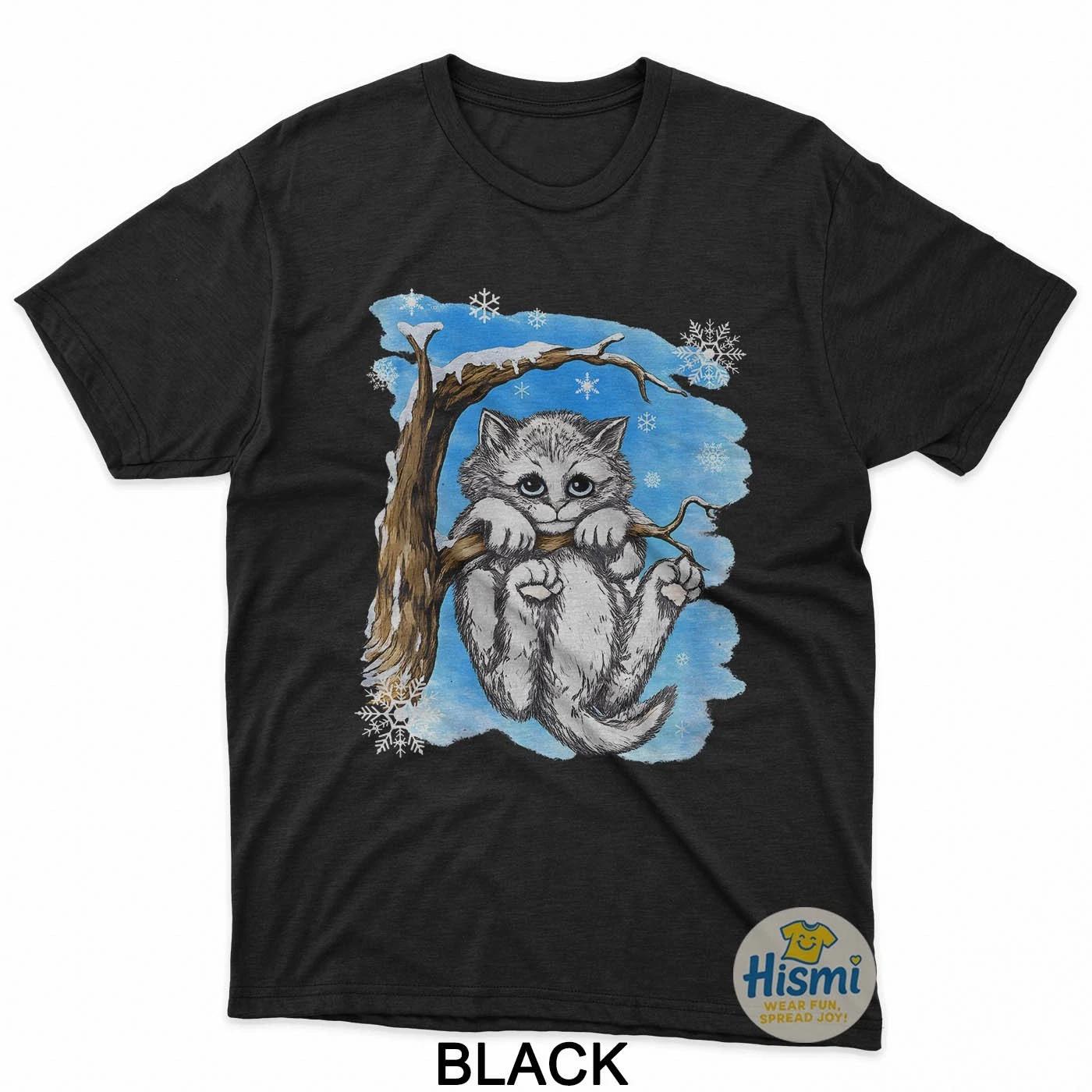 

Hang In There Baby Cat In Snow T-Shirt 4XL